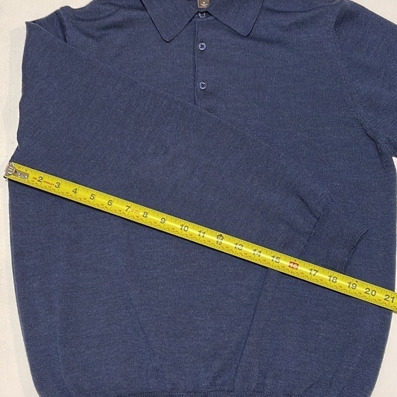 Nordstrom Men 100% Extra Fine Merino Wool Long Sleeve Sweater Shirt Size M - Picture 9 of 12